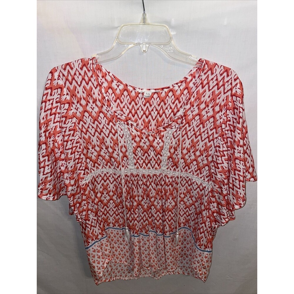 BLL New York Dress Blouse Women’s Size Large Pink Viscose Party Beach Comfort
